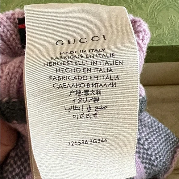 GUCCI New GG Cashmere Fingerless Gloves - Picture 3 of 5